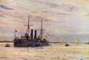Crucero de segunda clase de la Era del Acta de Defensa Naval, ahora convertido en un minador